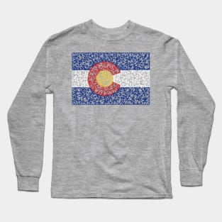 Low Poly Colorado Flag Long Sleeve T-Shirt